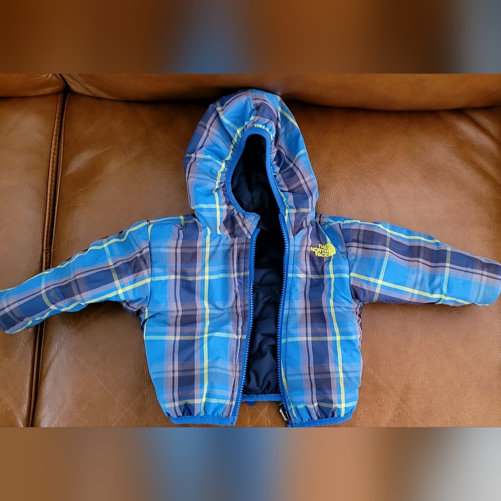 Reversible North Face baby boy winter coat